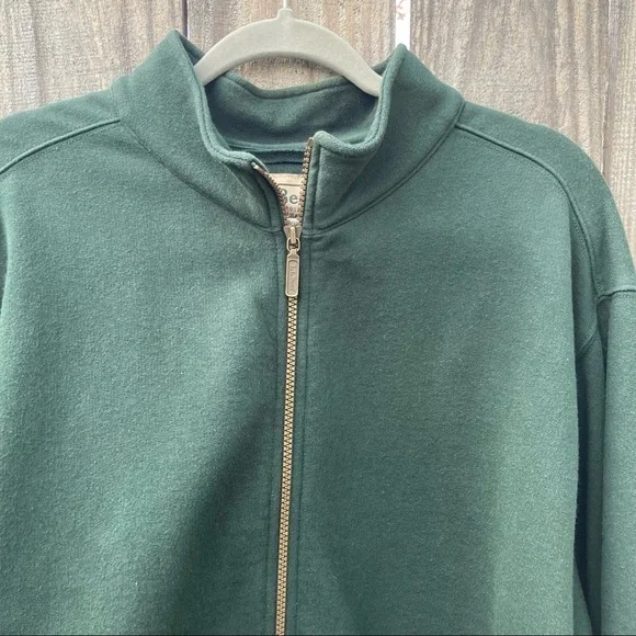 L.L.Bean Full zip up Sweatshirt Hunter Green Men’s Large \ Tall - Picture 1 of 7